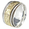Silver Spinner Ring With Brass Inner Ring
