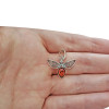 Bee Cognac Amber Silver Pendant