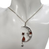 Cat On The Moon Cognac Amber Pendant