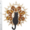 Cat Amber Suncatcher/Magnet 11 cm