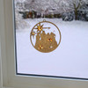 Christmas Ornament, Amber Nativity Scene Suncatcher/Magnet