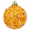 Amber Christmas Ornament in Decorative Wooden Box