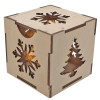 Amber Christmas Ornament in Decorative Wooden Box
