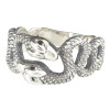 Sterling Silver Interlocking Snakes Ring