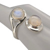 Moonstone Sterling Silver Adjustable Ring