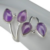 4-Stone Amethyst Adjustable Ring