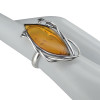 Cognac Amber Sterling Silver Handmade Adjustable Ring (R-CG-7140)