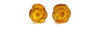 Cherry Amber Carved Rose Stud Earrings