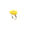 Butterscotch Amber .925 Silver Adjustable Button Ring