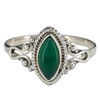 Green Onyx Sterling Silver Ring