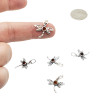 Cognac Amber .925 Silver Small Dragonfly Pendant