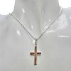 Amber Sterling Silver Cross Pendant