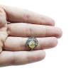 Citrine Amber Sterling Silver Celtic Moon Ring