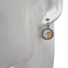 Italian Shell Silver Sun/Moon Earrings On Hooks