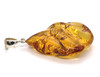 Free-Form Wave Design Drop Amber Pendant