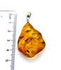 Free-Form Wave Design Drop Amber Pendant