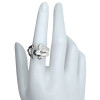 Bunny Rhodium Plated Silver Ring