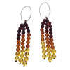 Multicolor Amber Sterling Silver Chandelier Earrings