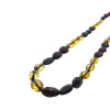 Multi-Color Amber Faceted Beaded Necklace 25"