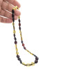 Multi-Color Amber Faceted Beaded Necklace 25"