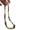 Multi-Color Amber Faceted Beaded Necklace 25"