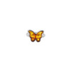 Butterfly Cognac Amber Silver Ring