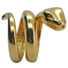 Gold Plated Silver Snake Adjustable Ring