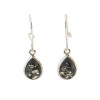 Green Amber Sterling Silver Earrings