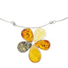Flower Multi-Color Amber Handmade Necklace 20''