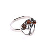 Baltic Amber .925 Silver Tree of Life Ring