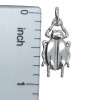 Sterling Silver Rhodium Plated Lucky Beetle Pendant