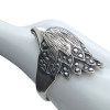 Oxidized Sterling Silver Eagle Adjustable Ring