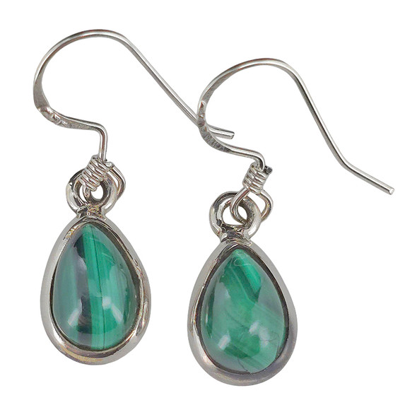 Malachite Sterling Silver Dangle Earrings