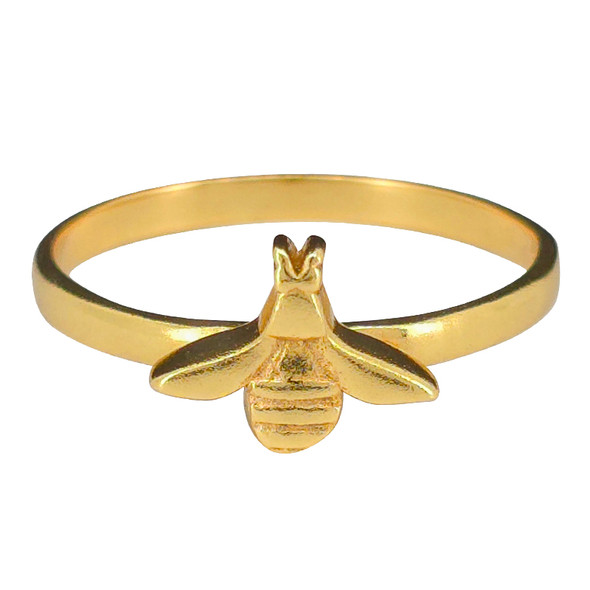 14K Gold Plated Bee Ring