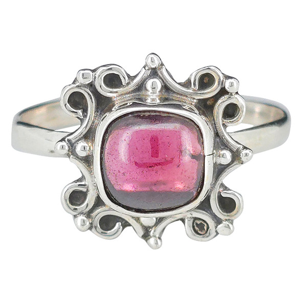 Garnet Sterling Silver Ring