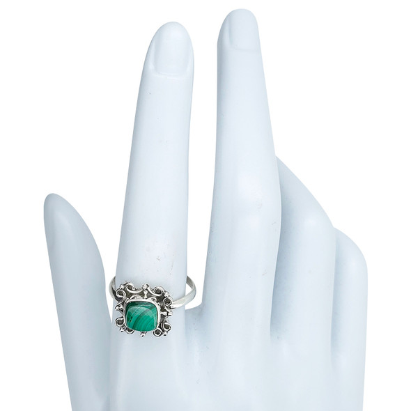 Malachite Sterling Silver Ring