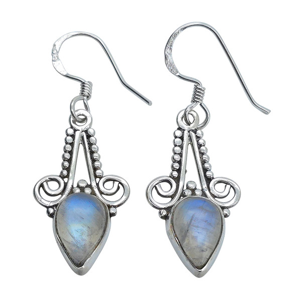 Moonstone Sterling Silver Hook Earrings