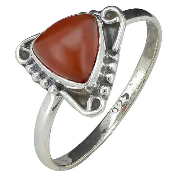 Red Onyx Sterling Silver Ring