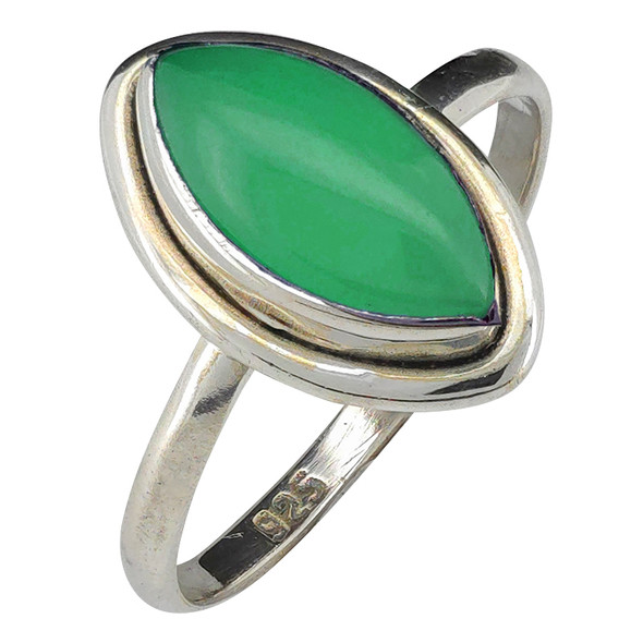 Green Onyx Sterling Silver Ring