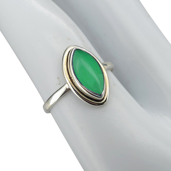 Green Onyx Sterling Silver Ring