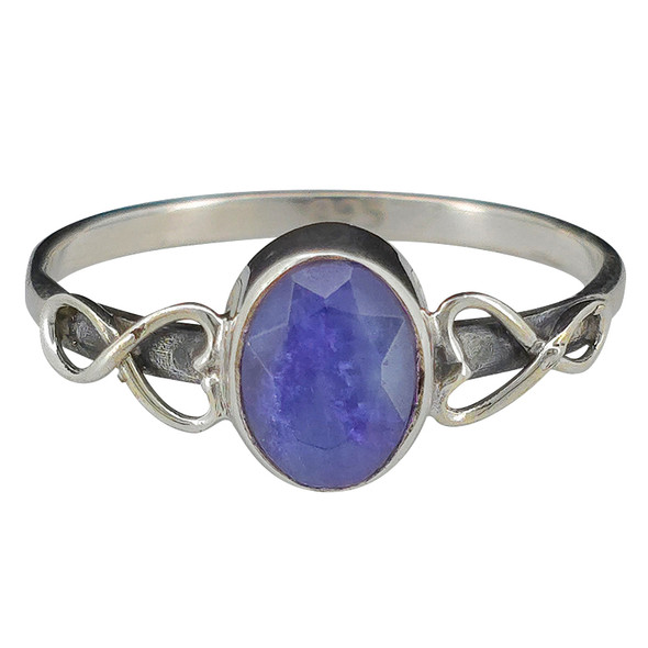 Faceted Composite Sapphire Sterling Silver Ring