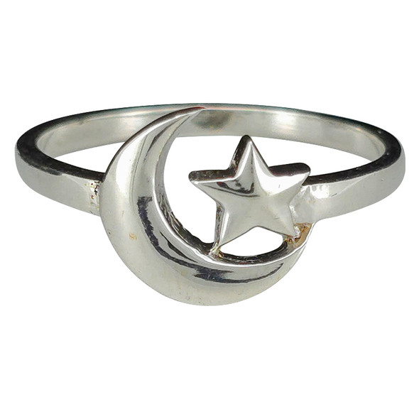 Moon Sun Sterling Silver Ring