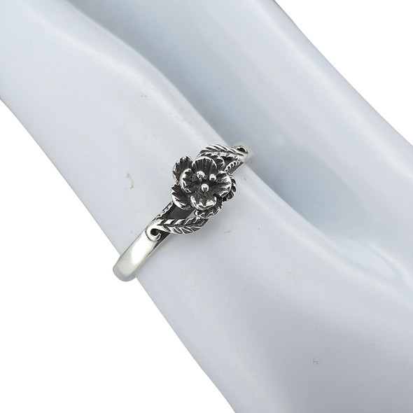 Sterling Silver Rose Ring