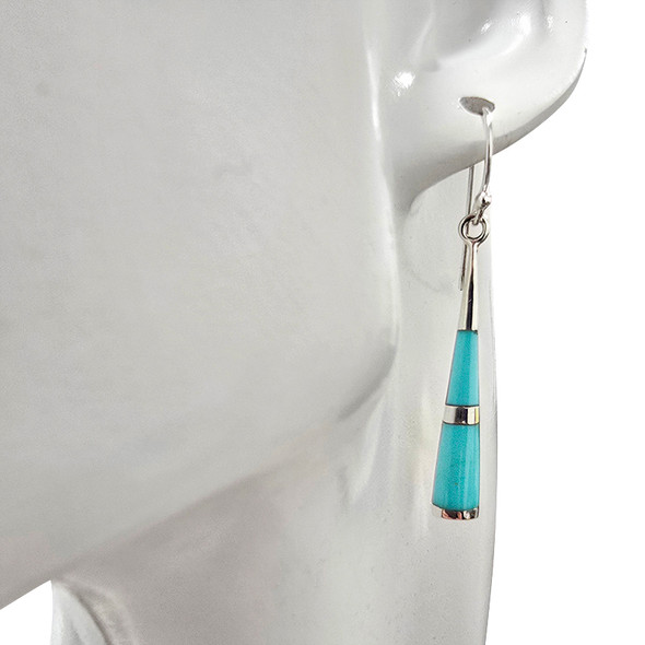 Howlite Sterling Silver Hook Earrings