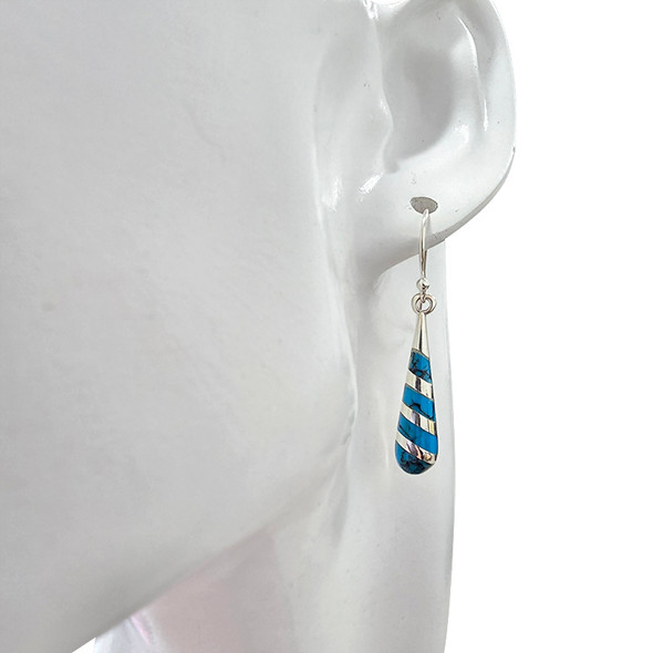 Howlite Sterling Silver Dangle Earrings