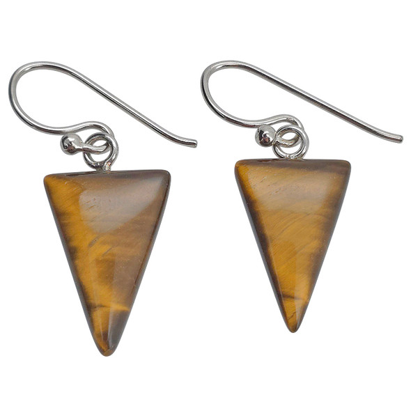 Tiger Eye Sterling Silver Hook Earrings