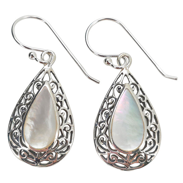Pearl Sterling Silver Dangle Earrings