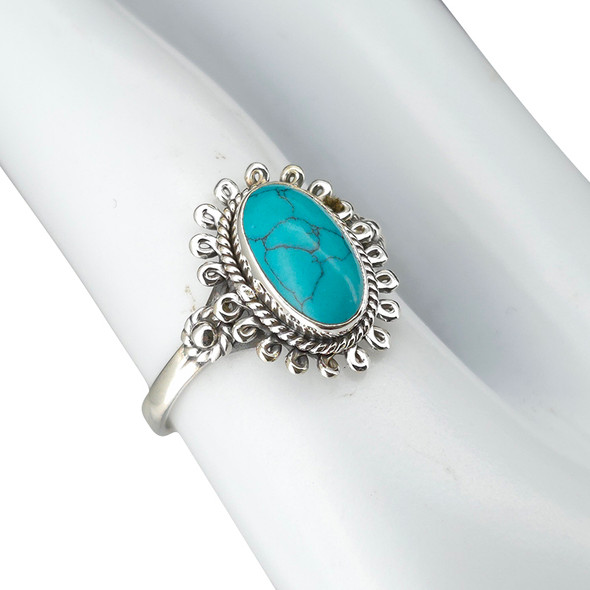 Howlite Sterling Silver Ring