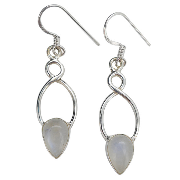 Moonstone Sterling Silver Dangle Earrings