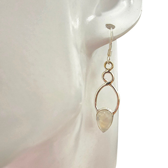 Moonstone Sterling Silver Dangle Earrings